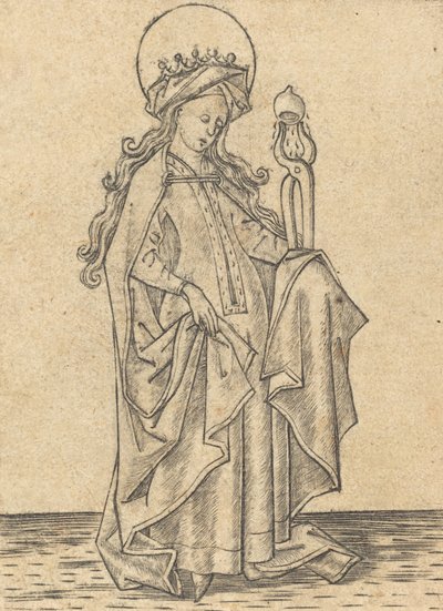 Santa Ágata, c. 1465. de Israhel van Meckenem