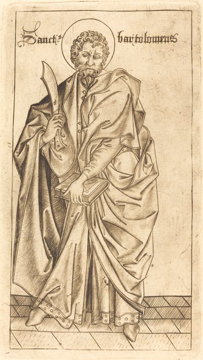São Bartolomeu, c. 14701480. de Israhel van Meckenem
