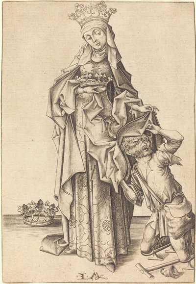 Santa Isabel da Turíngia, c. 14751480. de Israhel van Meckenem