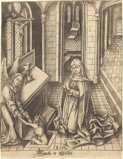 Santa Otília, c.14751480. de Israhel van Meckenem