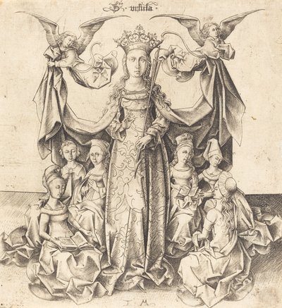 Santa Úrsula e suas donzelas, c. 14751480. de Israhel van Meckenem