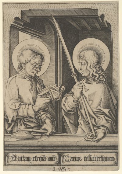 Santos Matthias e Judas Thaddaeus, de The Apostles,.n.d. de Israhel van Meckenem