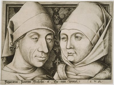 Autorretrato com a sua mulher, Ida de Israhel van Meckenem