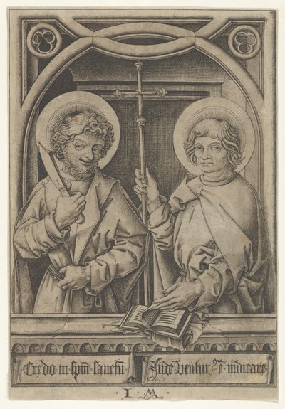 São Bartolomeu e São Filipe, de Os Apóstolos, 1435-1503. de Israhel van Meckenem