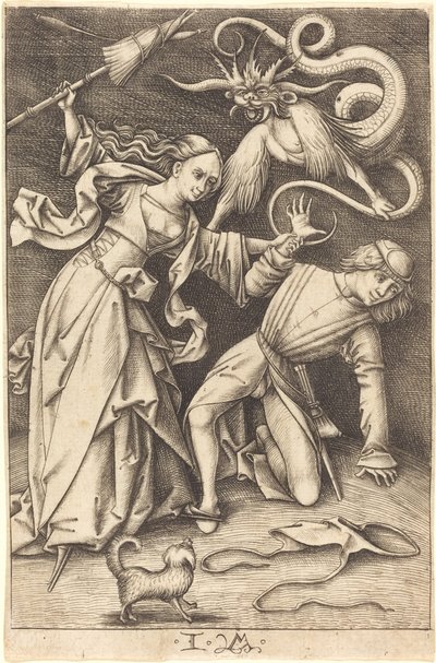 A Esposa Irritada, c. 14951503. de Israhel van Meckenem