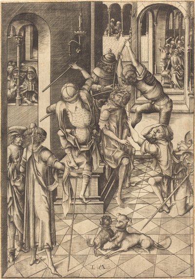 A coroação de espinhos, c. 1480. de Israhel van Meckenem