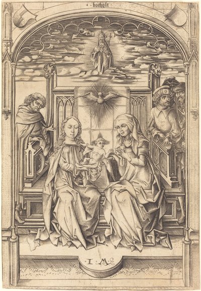 A Sagrada Família, c. 14751480. de Israhel van Meckenem