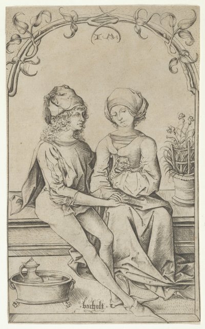 Os Amantes. de Israhel van Meckenem