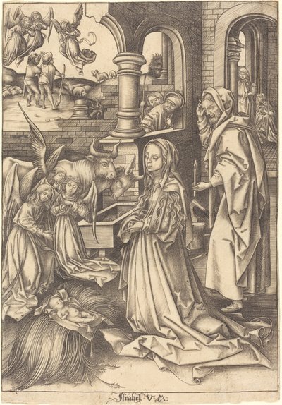 A Natividade de Israhel van Meckenem after Hans Holbein the Elder