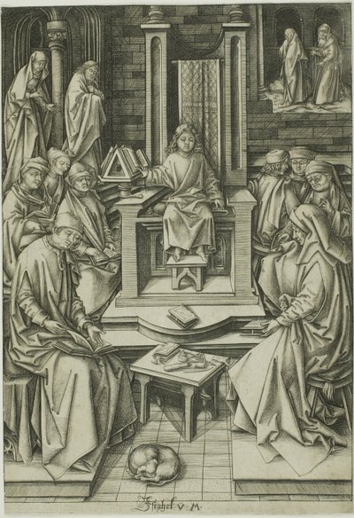 Cristo entre os médicos de Israhel van Meckenem the younger