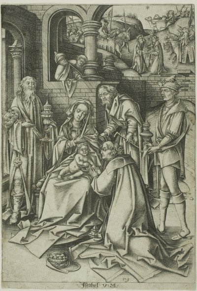A Adoração dos Magos de Israhel van Meckenem the younger