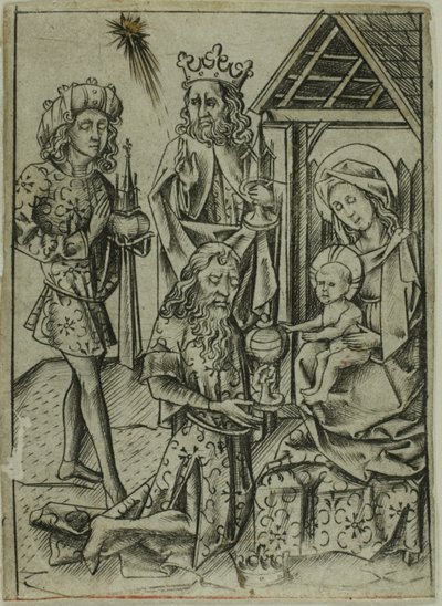 A Adoração dos Magos de Israhel van Meckenem the younger