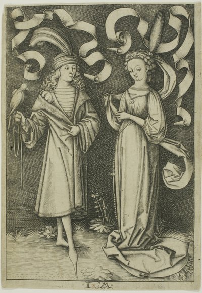 O Falcoeiro e a Dama de Israhel van Meckenem the younger