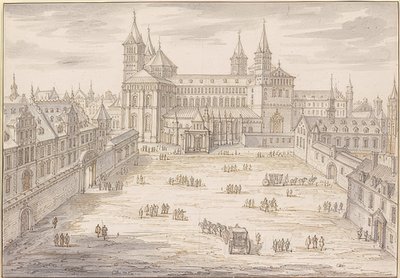 Catedral de Speyer e o Palácio Episcopal. 1621 de Israël Silvestre