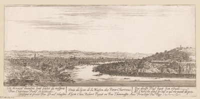 Vista de Lyon do mosteiro cartuxo Veue de Lyon de la Maison des Peres Chartreux (título no objeto) de Israël Silvestre
