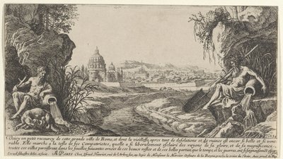 Vista de Roma com dois deuses do rio Vistas de Paris e Roma (título da série) de Israël Silvestre