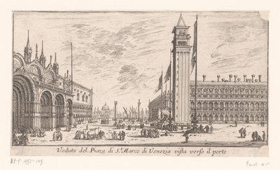 Vista da Praça de São Marcos em Veneza
Veduta del Piazza di St. Marco di Venezia vista verso il porto (título sobre o objecto)
Vistas de Roma e Veneza (título da série)
Vues de Rome et de Venise (título da série) de Israël Silvestre