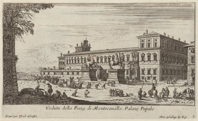 Vista da Piazza di Montecavallo de Israël Silvestre