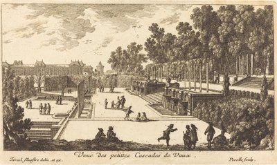 Vista das pequenas cachoeiras de Vaux de Israël Silvestre