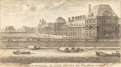 Veue e Perspective du Palais e Jardins des Tuileries de Israël Silvestre