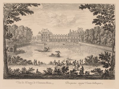 Vista da lagoa de Fontainebleau de Israël Silvestre