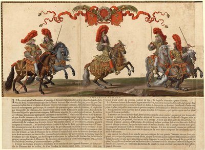 Grande Cavalgada Dada em Paris em 1662, 1670. de Israël Silvestre the Younger
