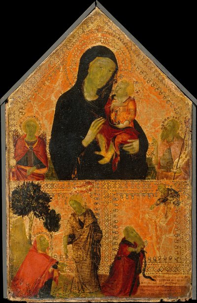 Madona e o Menino com os Santos Miguel e João Batista, The Noli Me Tangere... de Italian