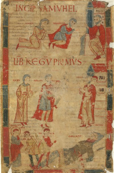 Quatro Cenas do Primeiro Livro de Samuel de Italian 11th Century