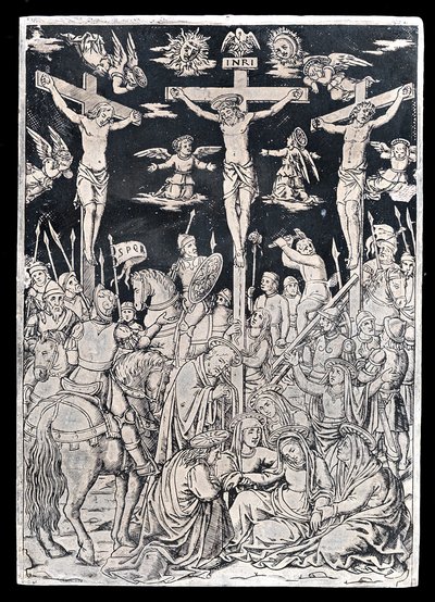 Pax com Cristo na Cruz de Italian 15th Century