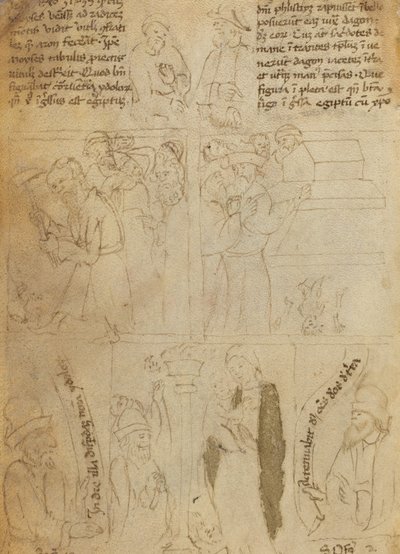 A Destruição dos Ídolos Egípcios [verso] de Italian 15th Century