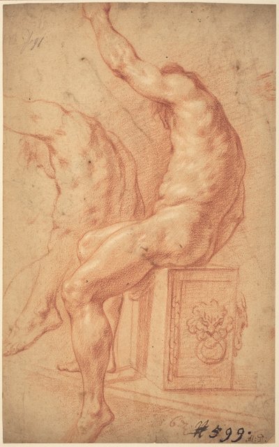 Um Nu sentado de Italian 17th Century