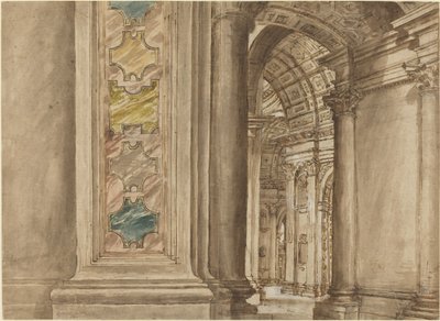 O interior de São Pedro, Roma de Italian 17th Century