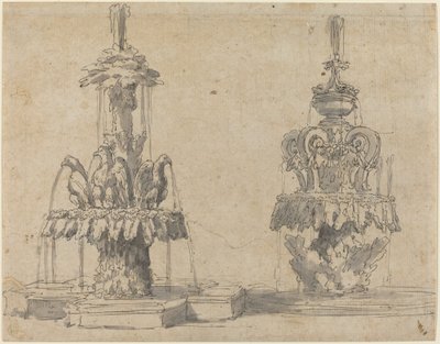 Duas fontes de Italian 17th Century