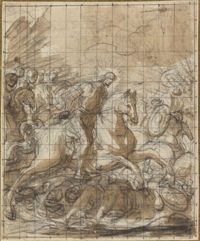 Saint James derrotando os infiéis de Italian 17th or 18th Century
