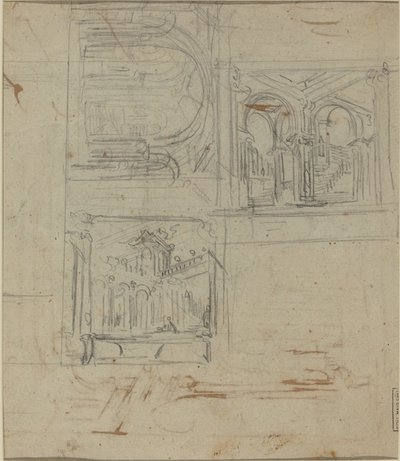 Estudos Arquitetônicos Fantásticos de Italian 18th Century