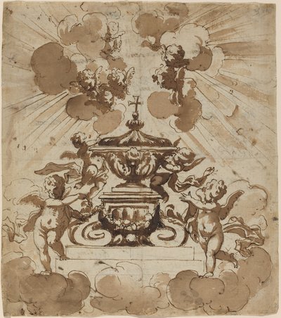 Glorificação da Hóstia de Italian 18th Century