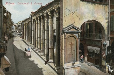 Colunas de São Lourenço, Milão (foto a cores) de Italian Photographer