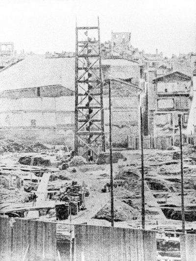 Construção da Galleria Vittorio Emanuele II, Milão de Italian Photographer
