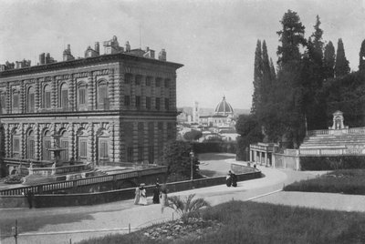 Florença, R Palazzo Pitti, Traseira com vista para a Catedral (foto a p/b) de Italian Photographer