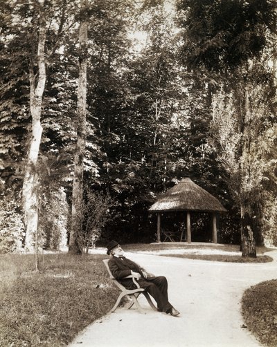 Giuseppe Verdi no jardim de Villa Verdi, Sant