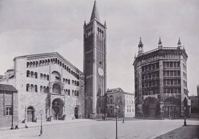 Itália: Parma, catedral e baptistério (foto a p/b) de Italian Photographer