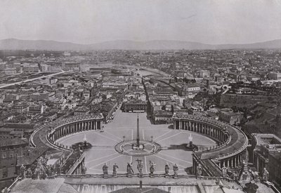 Itália: Roma, panorama tirado da cúpula de São Pedro (foto a p/b) de Italian Photographer