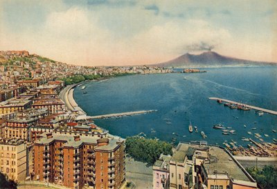Napoli / Nápoles: Panorama e Vesúvio (fotografia a cores) de Italian Photographer