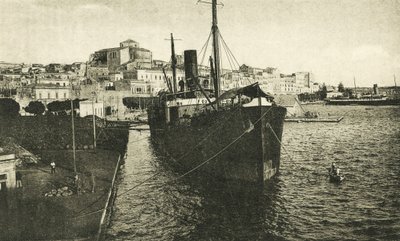 Panorama do porto (fotografia a preto e branco) de Italian Photographer