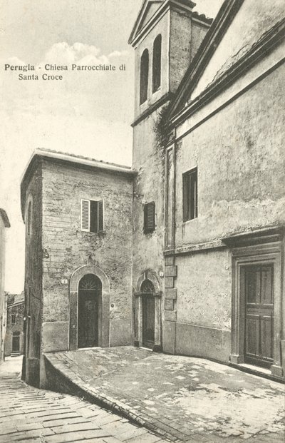 Perugia: Igreja paroquial de Santa Croce (fotografia a preto e branco) de Italian Photographer