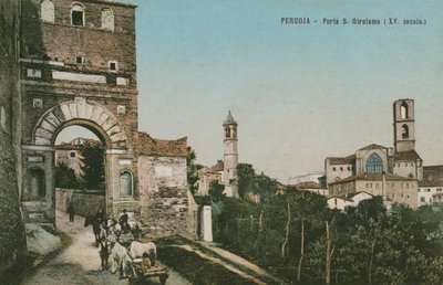 Perugia, Porta S Girolamo, século XV de Italian Photographer