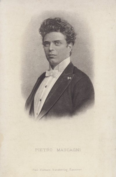 Pietro Mascagni, compositor italiano da ópera Cavalleria Rusticana (foto a p/b) de Italian Photographer