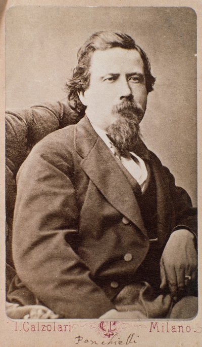 Retrato de Amilcare Ponchielli (1834-1885) compositor italiano de Italian Photographer