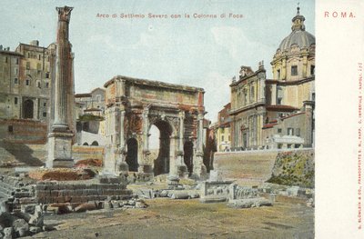 Roma, Itália, Arco de Septímio Severo, La Colonna Di Foca de Italian Photographer