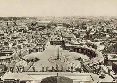 Praça S Peters e Panorama da cidade tirada da cúpula de Italian Photographer